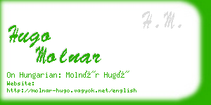 hugo molnar business card